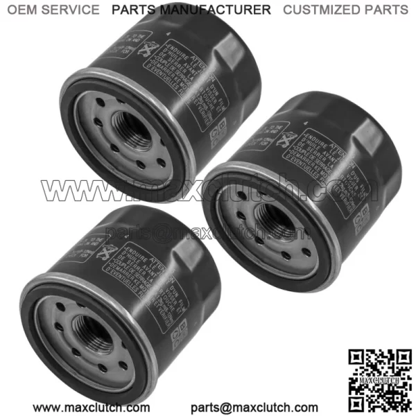 3pcs Oil Filter For Yamaha YXR660 Rhino YZF R6 599 XJ6 Diversion 600 2006-2013