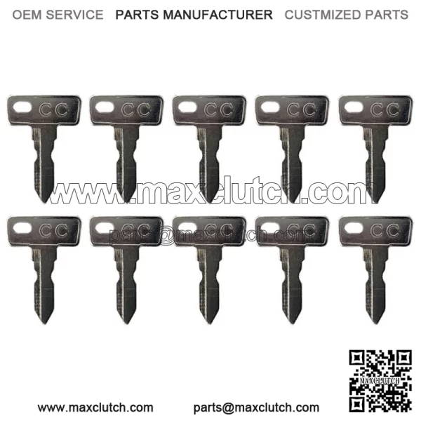 10 Club Car DS 1982+ Gas/Electric Golf Cart Key Replacement Ignition Keys