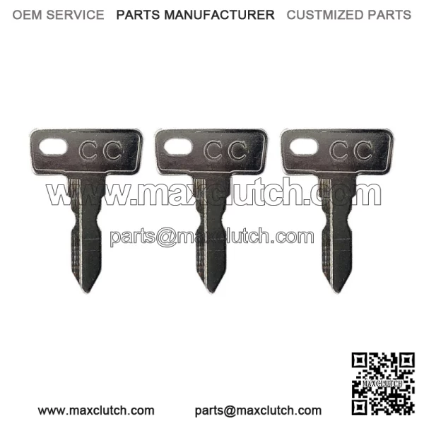 3 Club Car DS 1982+ Gas/Electric Golf Cart Key Replacement Ignition Keys