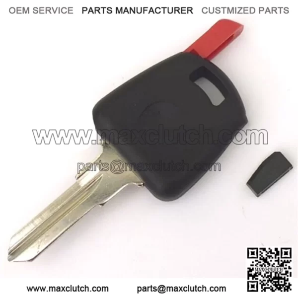 Uncut Key Blank for Peugeot Speedfight and Vivacity INCLUDES Transponder Chip.