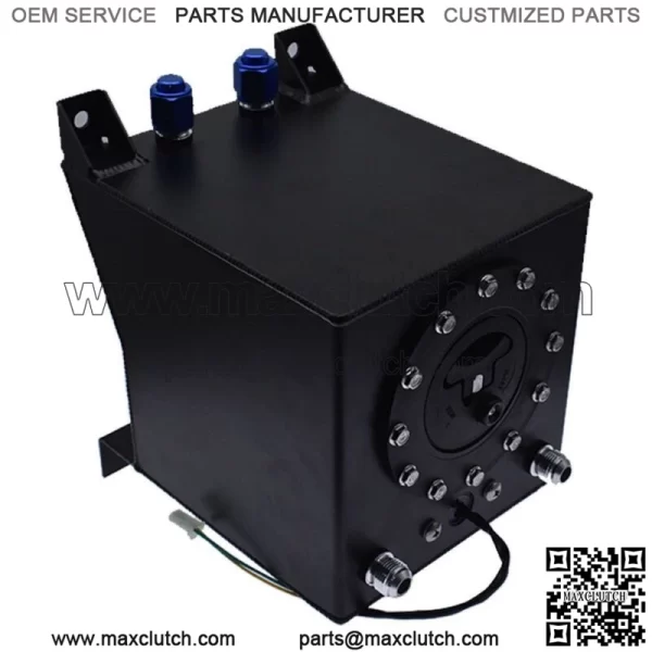 BLACK 2.5 GALLON DRIFTING FUEL CELL GAS TANK+LEVEL SENDER COATED ALUMINUM RACING - Image 4