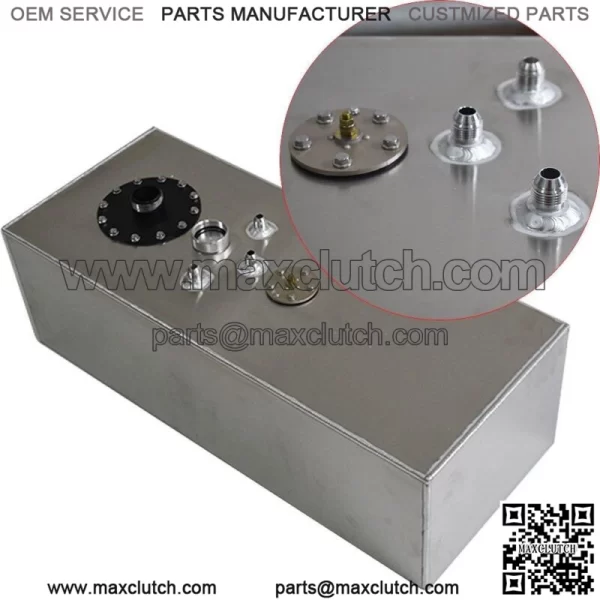 15 GALLON/57L ALUMINUM RACING/DRIFT FUEL CELL GAS TANK+CAP+LEVEL SENDER - Image 2