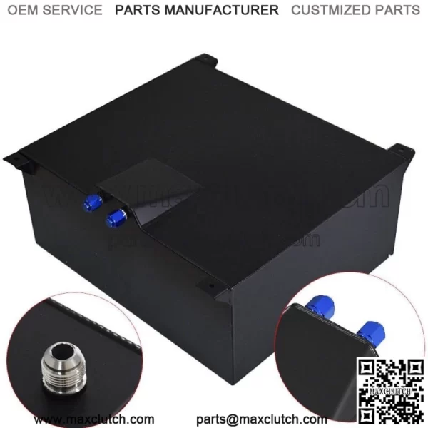 20 Gallon 80L Fuel Cell Tank with Cap and Level Sender Aluminum Black Universal - Image 2