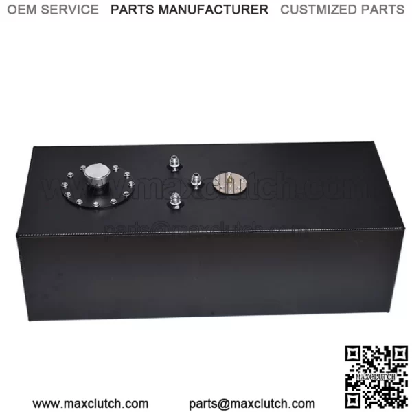 15 Gallon Race Fuel Cell Gas Tank w/ Level Sender 60L Top-Feed Slim Aluminum