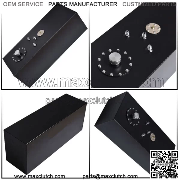15 Gallon Race Fuel Cell Gas Tank w/ Level Sender 60L Top-Feed Slim Aluminum - Image 4