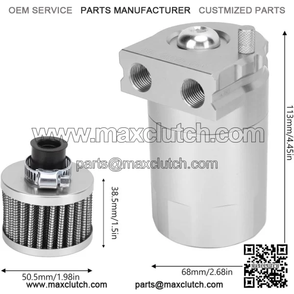 05030 oil breather with air filter # silver - Image 4