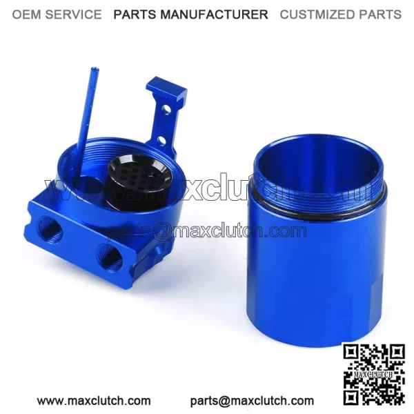 05032 Engine Oil Breather Pot with Air Filter # Blue - Image 3