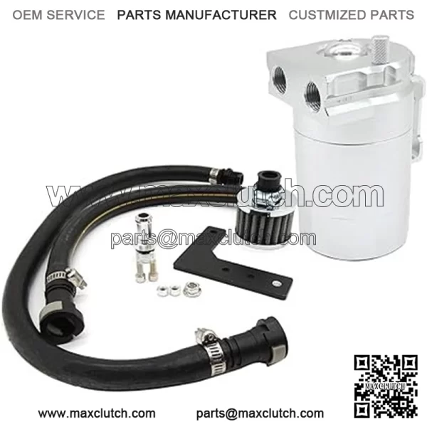 05032 Engine Oil Breather Pot with Air Filter # Silver