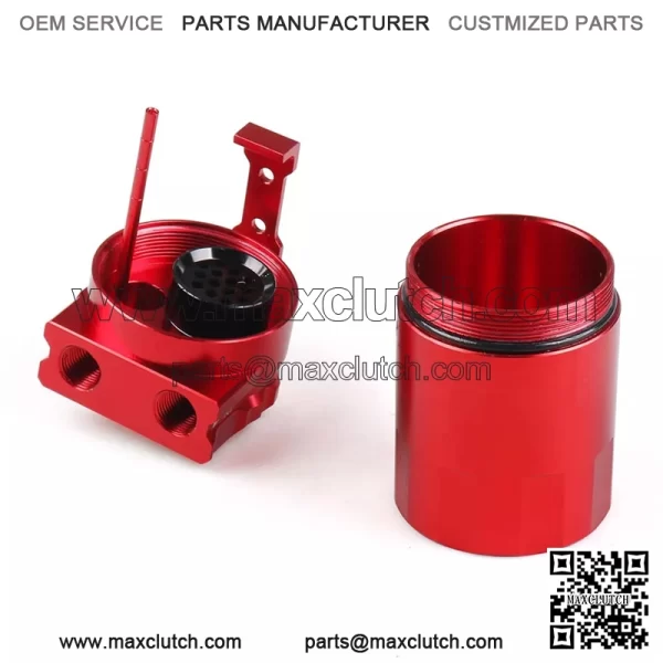 05033 Engine Oil Breather Pot with Air Filter # Red - Image 3