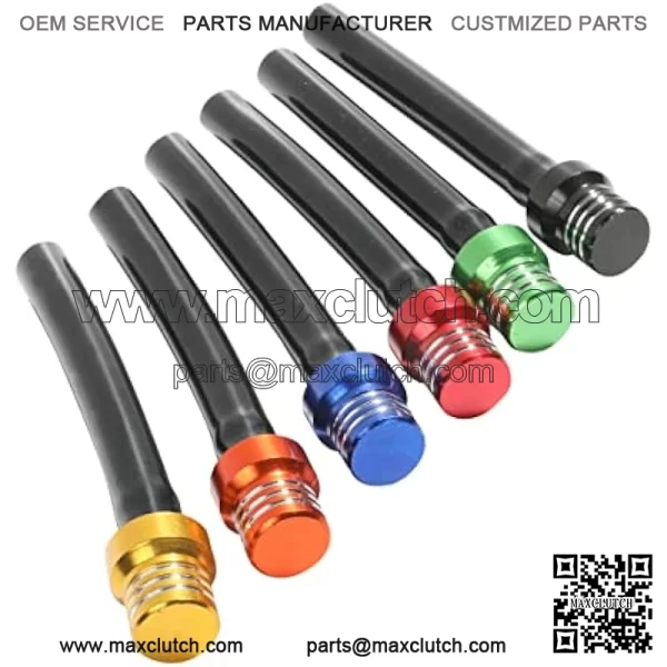 6pcs Colorful Breather Hose Gas Fuel Tank Cap,Atv Gas Fuel Cap,Universal CNC Tube One Way Valve Aluminum Breather Valve,Compatible with ATV Quad CRF YZF RMZ KLX DRZ Pit Dirt Bike Motorcycle