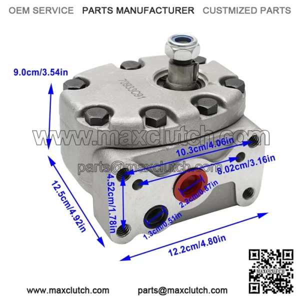 1949296C1 Hydraulic Pump For Case-IH Tractor 1026 1256 1456 1466 1486 1568 1586 - Image 2