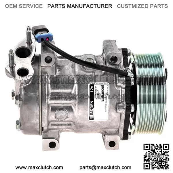 SANDEN 7H15 4347 AC Compressor 10PV Clutch fits Navistar 3611894C92 75R9622