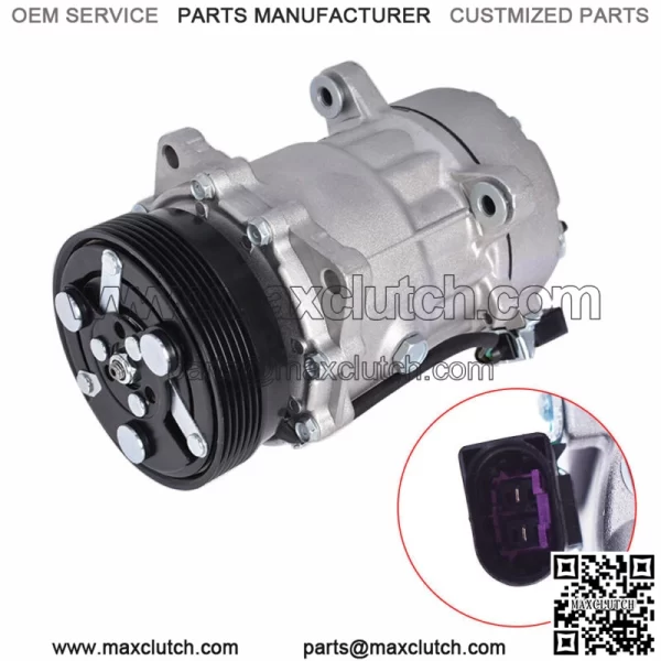 A/C AC Compressor For Audi TT,Quatro,Volkswagen Jetta,Golf Beetle SD7V16 2.0L - Image 2