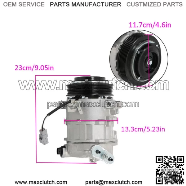 For Chrysler 200 2015-2017 Jeep Cherokee 2014-2021 A/C Compressor w/ Clutch 2.4L - Image 2