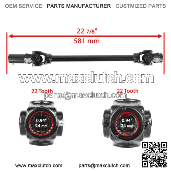 Complete Front Propeller Prop Drive Shaft For Polaris Sportsman 800 EFI 2007-10 For: Polaris Sportsman 800 - Image 2