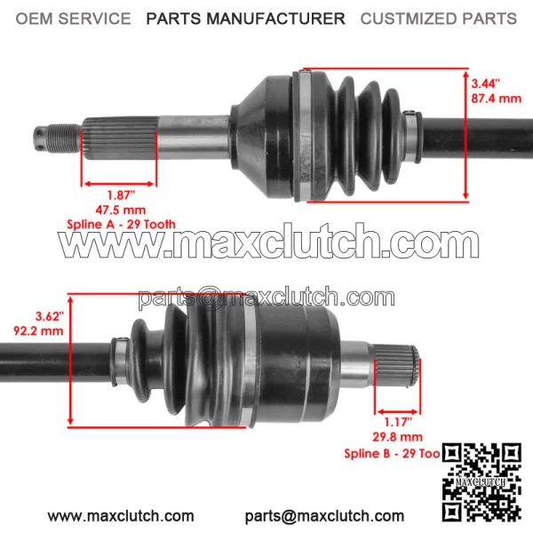 CV Axles For Kawasaki Teryx KRF800 2017-2023 Front And Rear For: More than one vehicle - Image 3