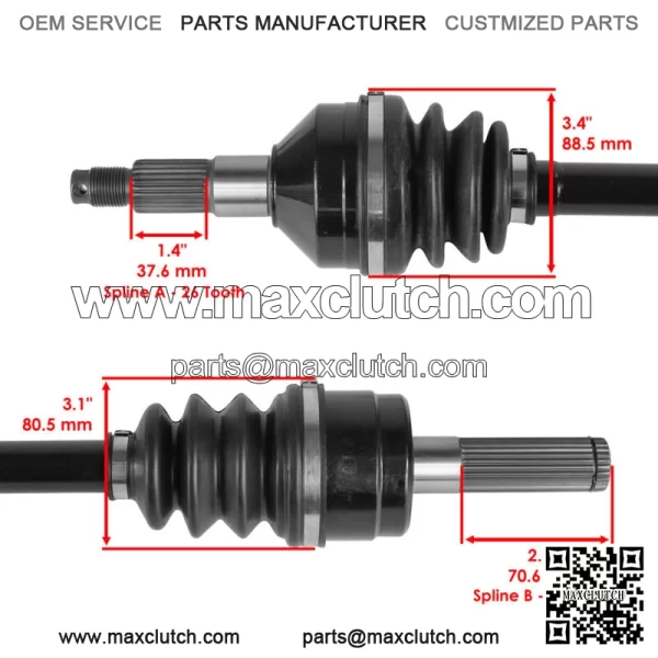 CV Axles For Kawasaki Teryx KRF800 2017-2023 Front And Rear For: More than one vehicle - Image 5