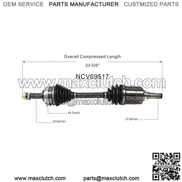 2x Front CV Joint Half Shaft Fits Toyota Corolla LE CE VE Sedan 1.8L FWD 1993-02 (For: Toyota) - Image 3