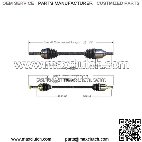 CV axle shaft front left front right set of 2 pcs for Toyota 2006-2017 (for: Toyota)