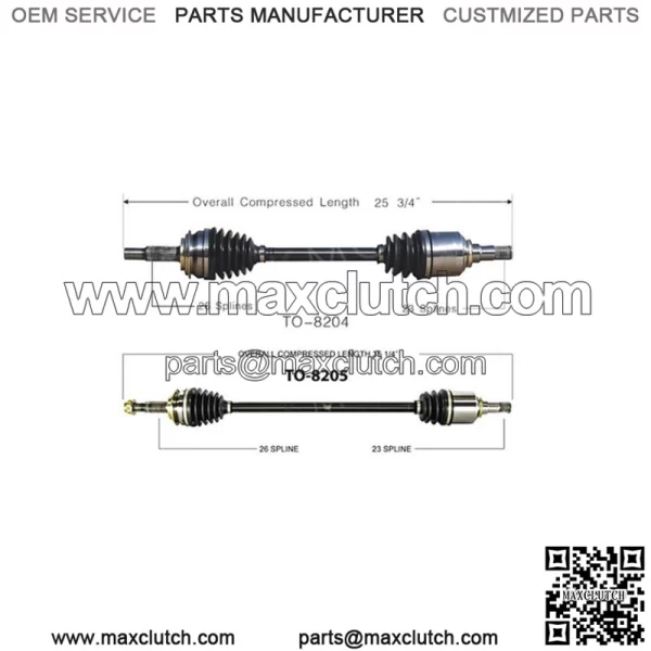 CV axle shaft front left front right set of 2 pcs for Toyota 2006-2017 (for: Toyota) - Image 2