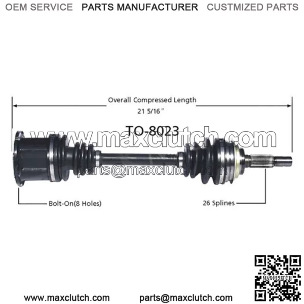 CV joint assembly front 2X for Toyota Camry FWD 1983 1984 (for: Toyota) - Image 4