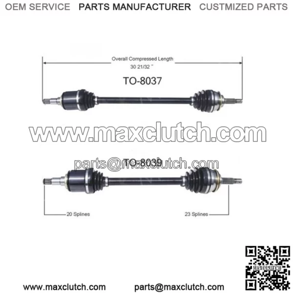 CV Half Shaft for Toyota Tercel 1983-1988 Front Left, Front Right 2pcs (For: Toyota)