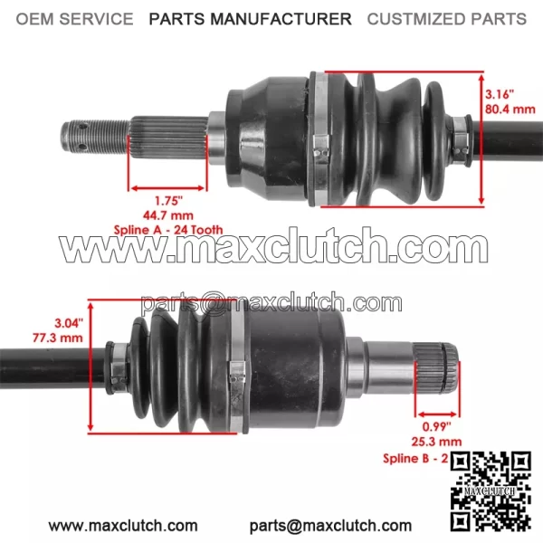AM145320 AM140785 Rear Left CV Axle for John Deere RSX850 RSX860 - Image 2