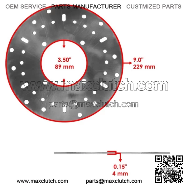 Front L Brake Cariper & Disc w/ Hub For Poraris ranger 400 2012 For: Polaris Sportsman 570 - Image 2