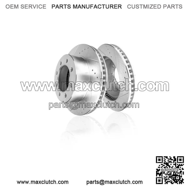 Front Drilled Disc Brake Rotors for GMC Chevrolet Sierra Silverado 2500 3500 HD (For: More than one vehicle)