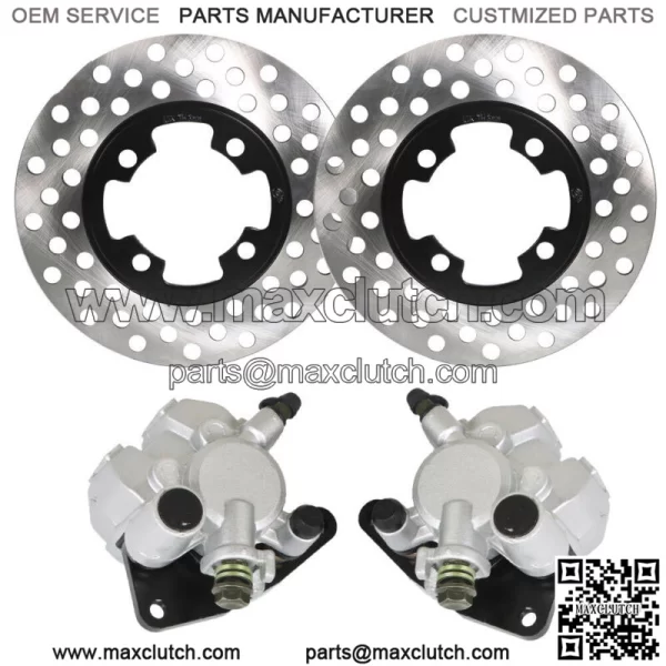 Front Brake Calipers + Brake Rotors for Yamaha Grizzly 350 YFM350G 2007-2012 NEW