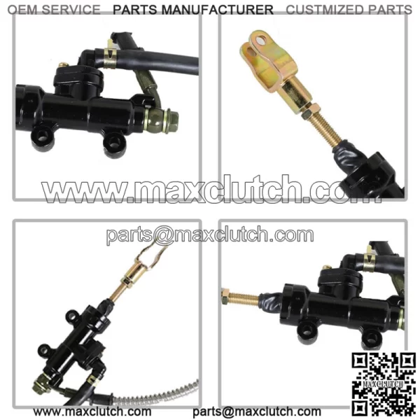 For Go Kart Golf Cart ATV Rear Hydraulic Brake Assembly Caliper Master Cylinder - Image 4