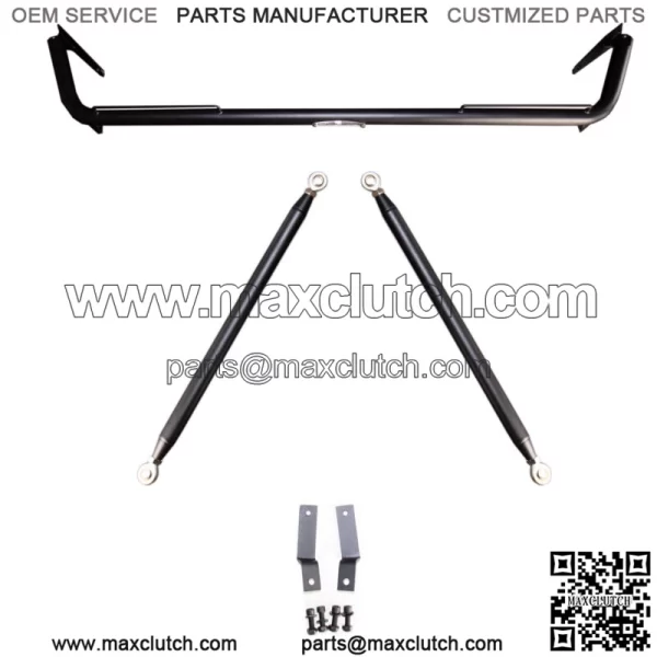 Stainless Steel Seat Belt Bar For 2011-2014 DODGE CHARGER Black Finish