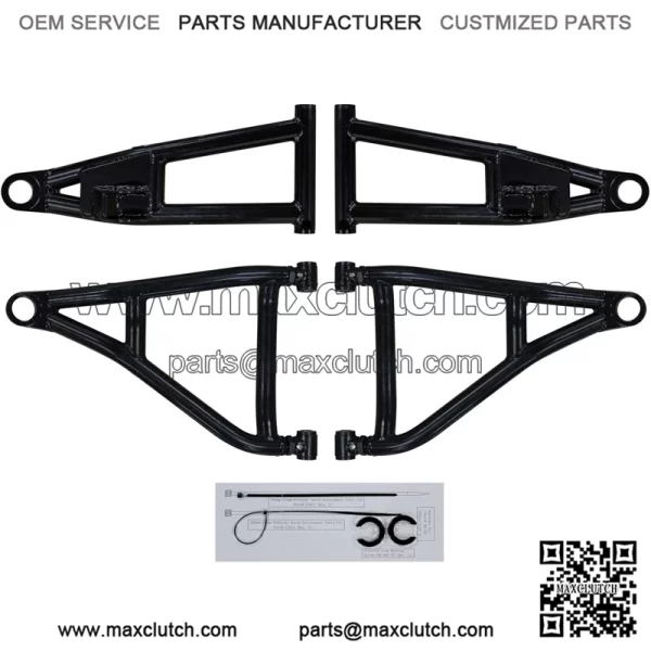 1.5" Forward Offset A Arms for 2016-2021 Honda Pioneer 1000/1000-5 | Fit up to 28" Tires | 1.25   Tubing | New UHMW Bushings with Sleeves Preinstalled! | Full Camber Adjustability
