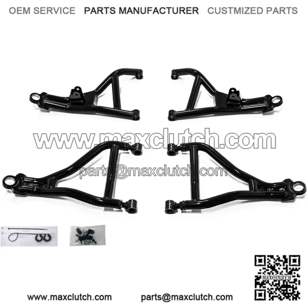 Arched 2" Forward Offset A Arms for Can-Am Defender HD 5 / HD 8 / HD 10 - SEE FITMENT for compatible Years & Sub-Models | Powder coated Black | Run up to 32" Tires!