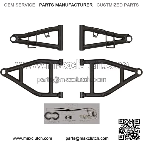 1.5" Black Forward Offset A Arms for 2012+ Kawasaki Teryx 4/2014+ Kawasaki Teryx 800/2015+ Kawasaki Teryx | Fit up to 30" Tires | Includes Heavy Duty Preinstalled Ball Joints