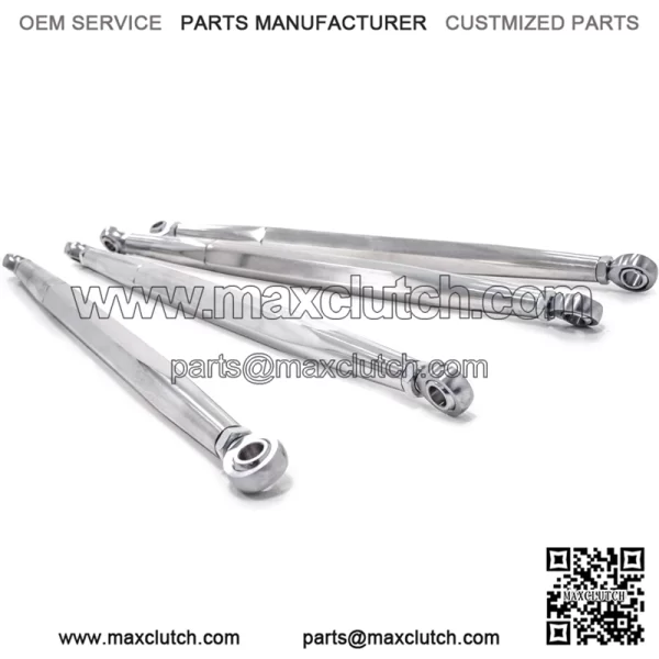 Billet Aluminum Rear Radius Arms/Rods for Polaris RZR XP Turbo/XP 4 Turbo (2016+) | Made of 1-1/4" 7075 solid aluminum bar compared to 3/4" OEM | Will Not Fit With Polaris Rear Bumpers