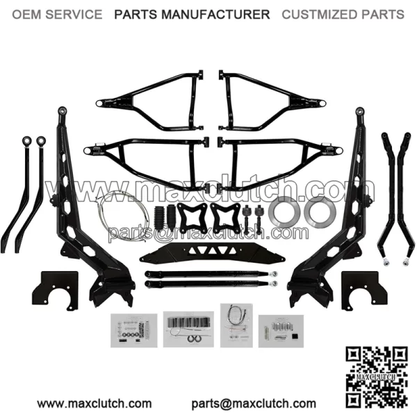 7-10" Heavy Duty Lift Kit for Polaris RZR XP 1000/4 1000 (2014+) - Red - Complete Kit with New X300 Axles, A Arms, Tie Rod Kit, Trailing Arms, Brake Lines, and More