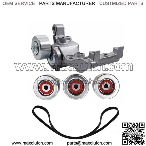 For Toyota Tacoma 2005-2015 4Runner Belt Tensioner & 3 Pulleys + Drive Belt Kit