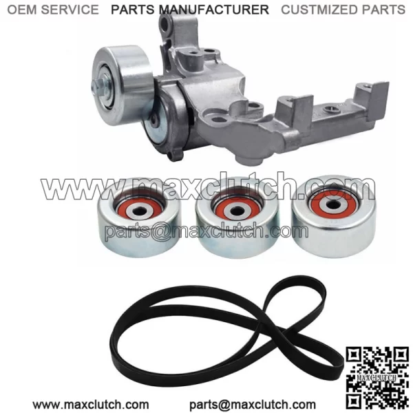 For Toyota Tacoma 2005-2015 4Runner Belt Tensioner & 3 Pulleys + Drive Belt Kit - Image 3