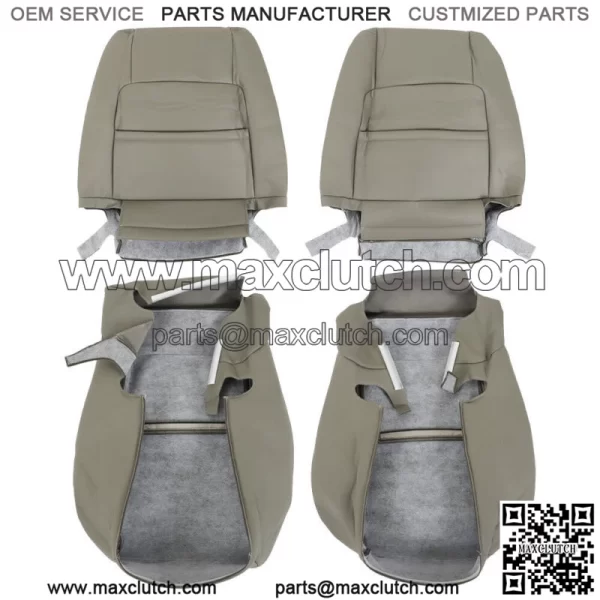 For 2000-2007 Toyota Sequoia Seat Cover Driver & Passenger Bottom & Top Gray - Image 2