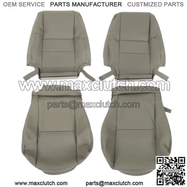 For 2000-2007 Toyota Sequoia Seat Cover Driver & Passenger Bottom & Top Gray - Image 3