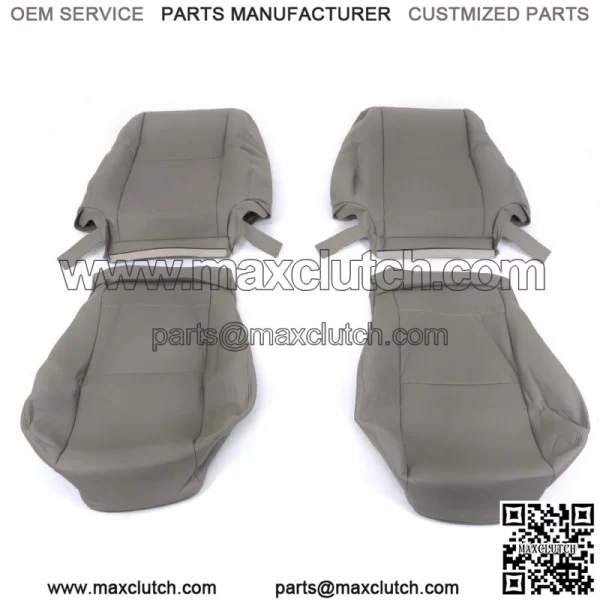 For 2000-2007 Toyota Sequoia Seat Cover Driver & Passenger Bottom & Top Gray - Image 4