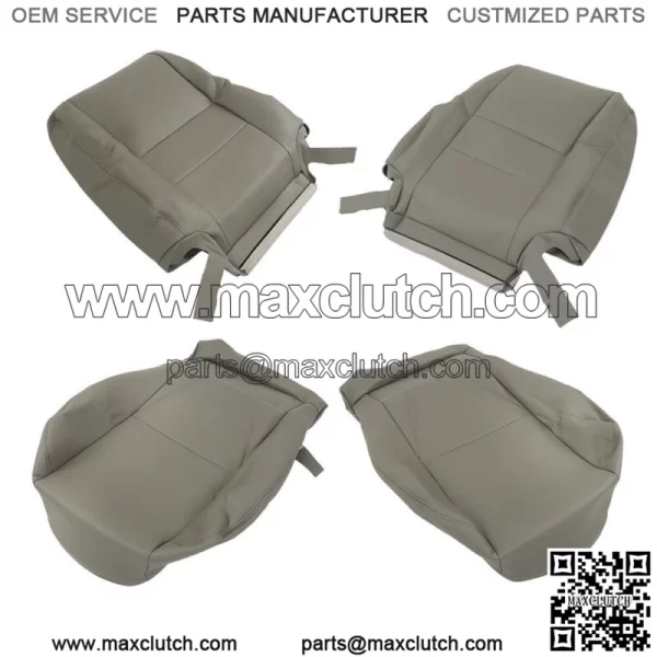 For 2000-2007 Toyota Sequoia Seat Cover Driver & Passenger Bottom & Top Gray - Image 5