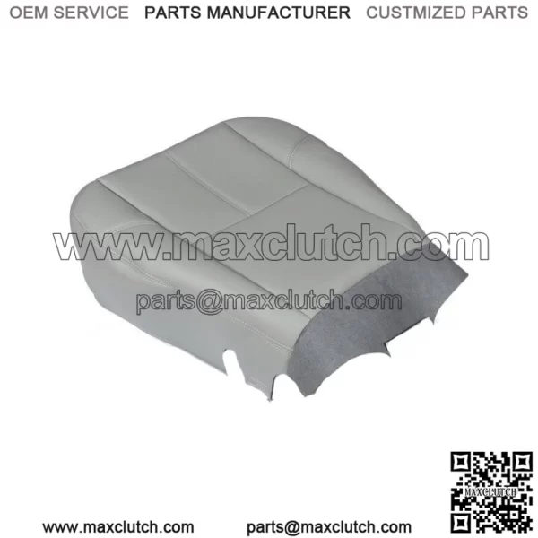 For 2007 2008-14 Chevy Silverado 1500 Driver Bottom Leatherette Seat Cover Gray