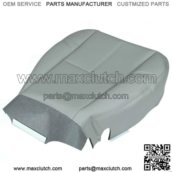 For 2007 2008-14 Chevy Silverado 1500 Driver Bottom Leatherette Seat Cover Gray - Image 3