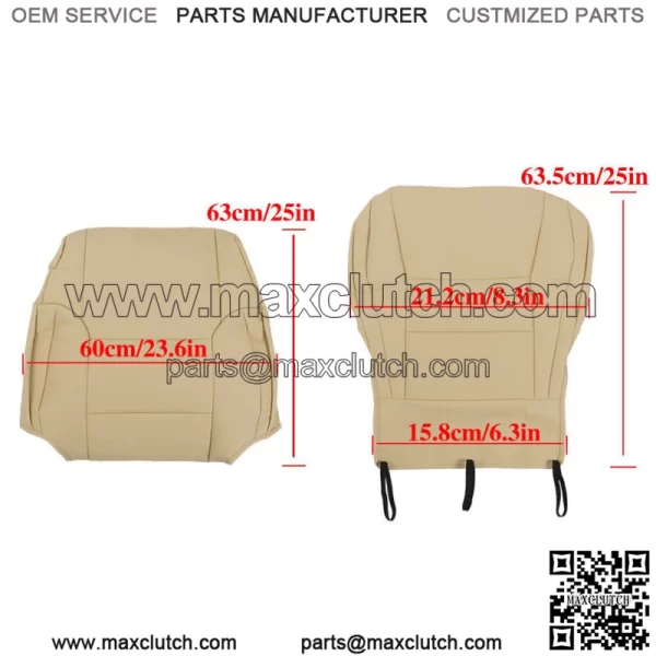 For Toyota 4Runner 1996-2002 Seat Cover Front Passenger Driver Bottom Top Beige - Image 2