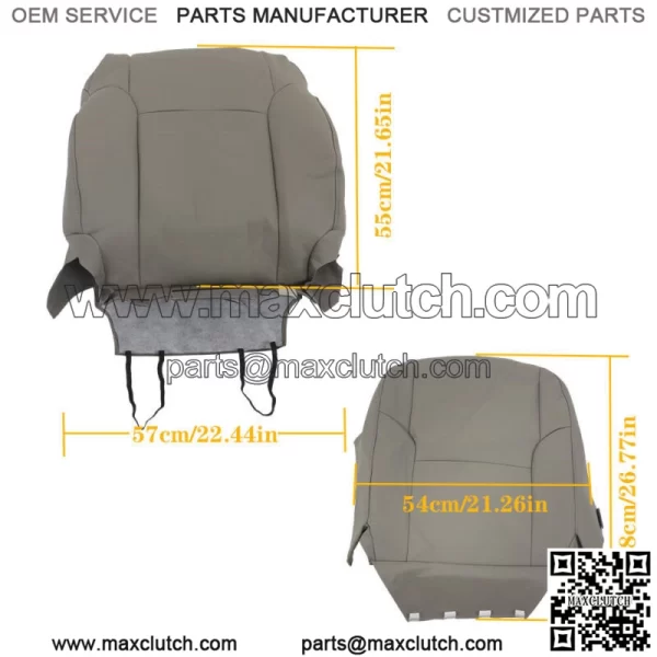For 2003-2008 2009 Toyota 4Runner Front Passenger Driver Seat Cover Leather Gray - Image 2