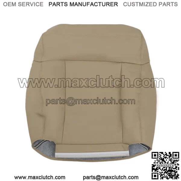 Front Pair Seat Cover For Ford F150 Lariat XLT 2004-2008 Bottom Back Tan Leather - Image 2