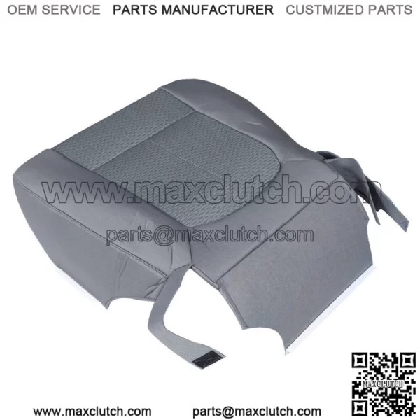 Cloth Seat Cover Driver Bottom Perforated For 2011-2014 Ford F150 Lariat Gray - Image 2