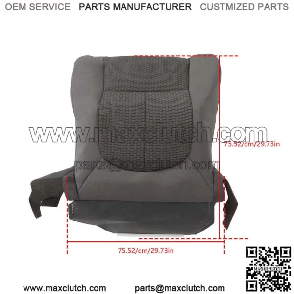 Front Driver Seat Cover Cloth For 2011-2016 Ford F250 F350 F450 F550 XLT Gray - Image 4